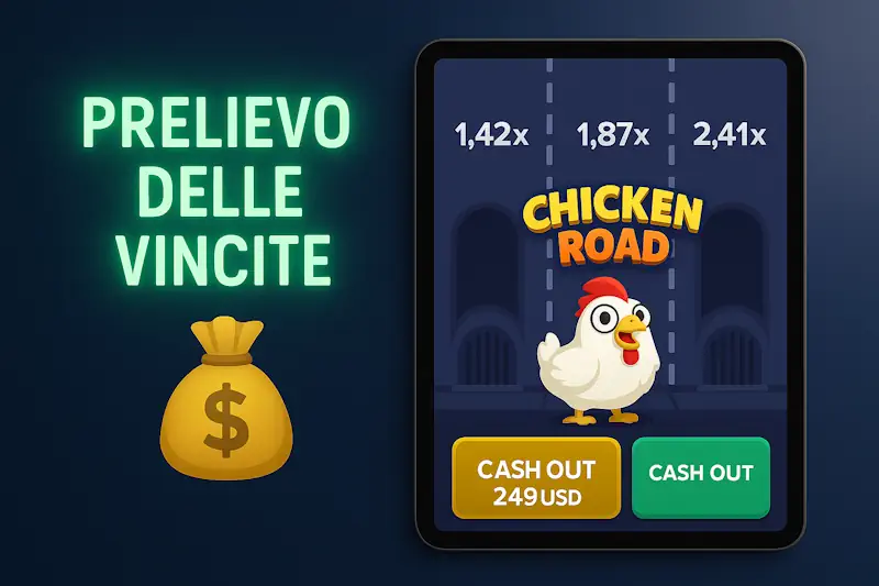 Prelievo delle vincite da Chicken Road